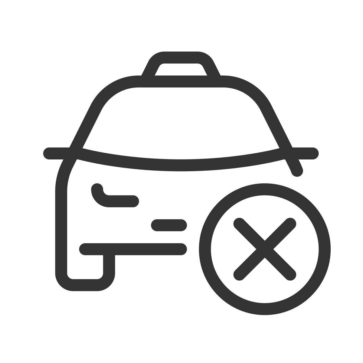 rejected taxi order icon