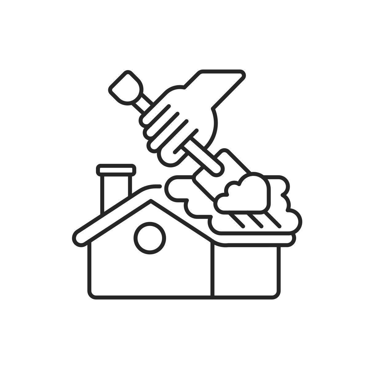 remove snow from roof icon