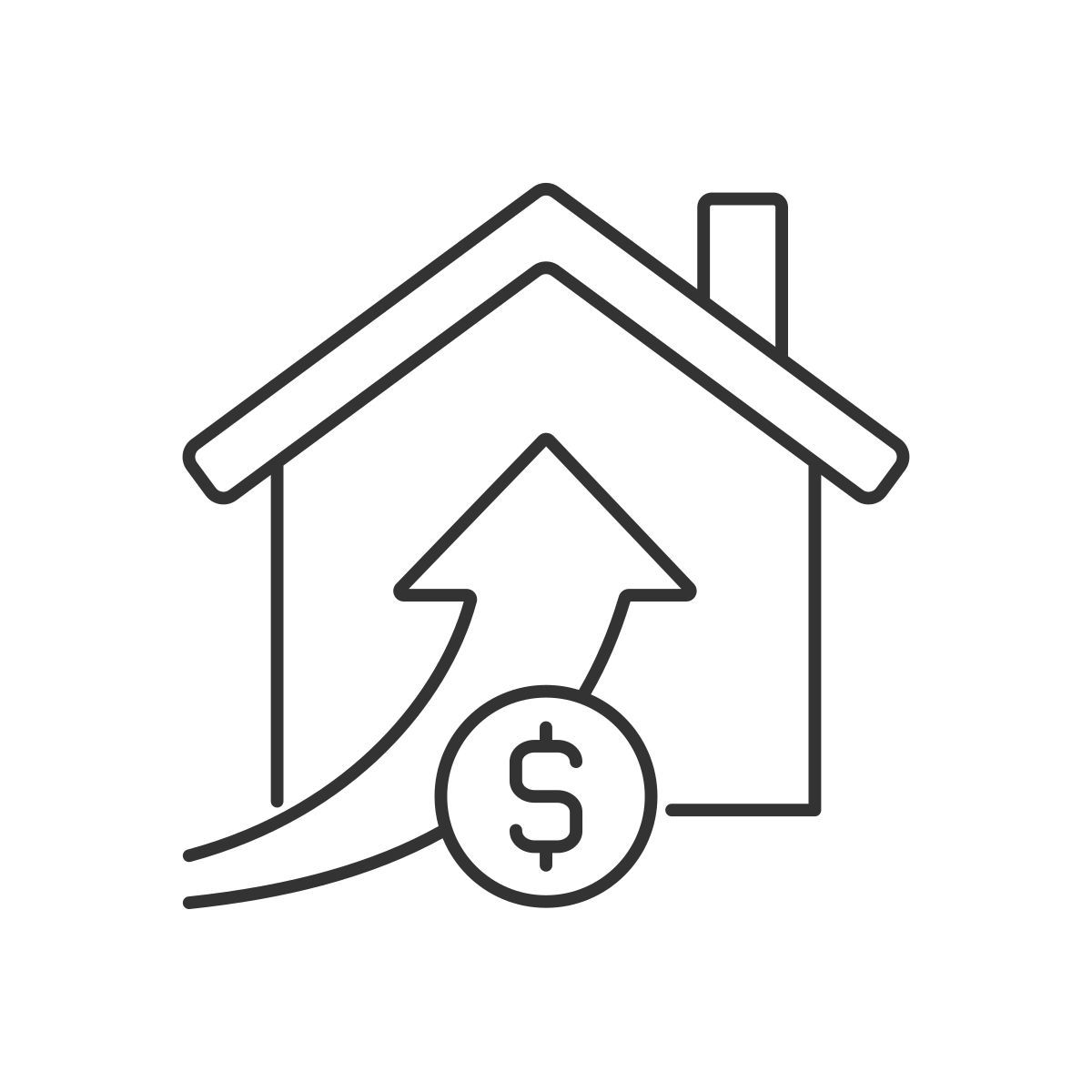 rising property prices icon