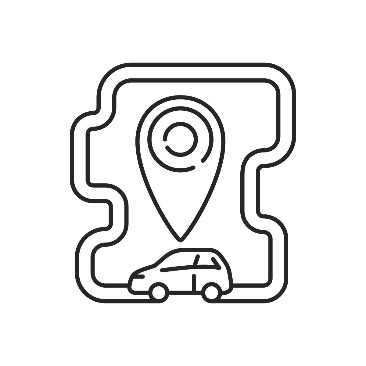 roundtrip carsharing icon