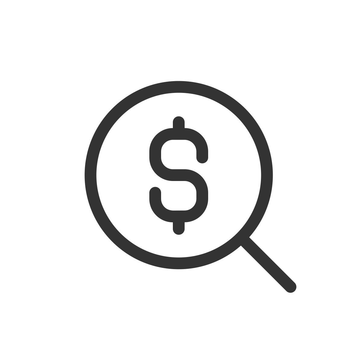 search for best currency exchange rate icon