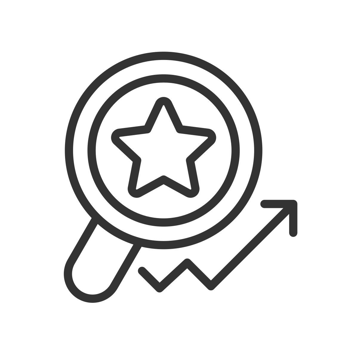 searching for trends icon