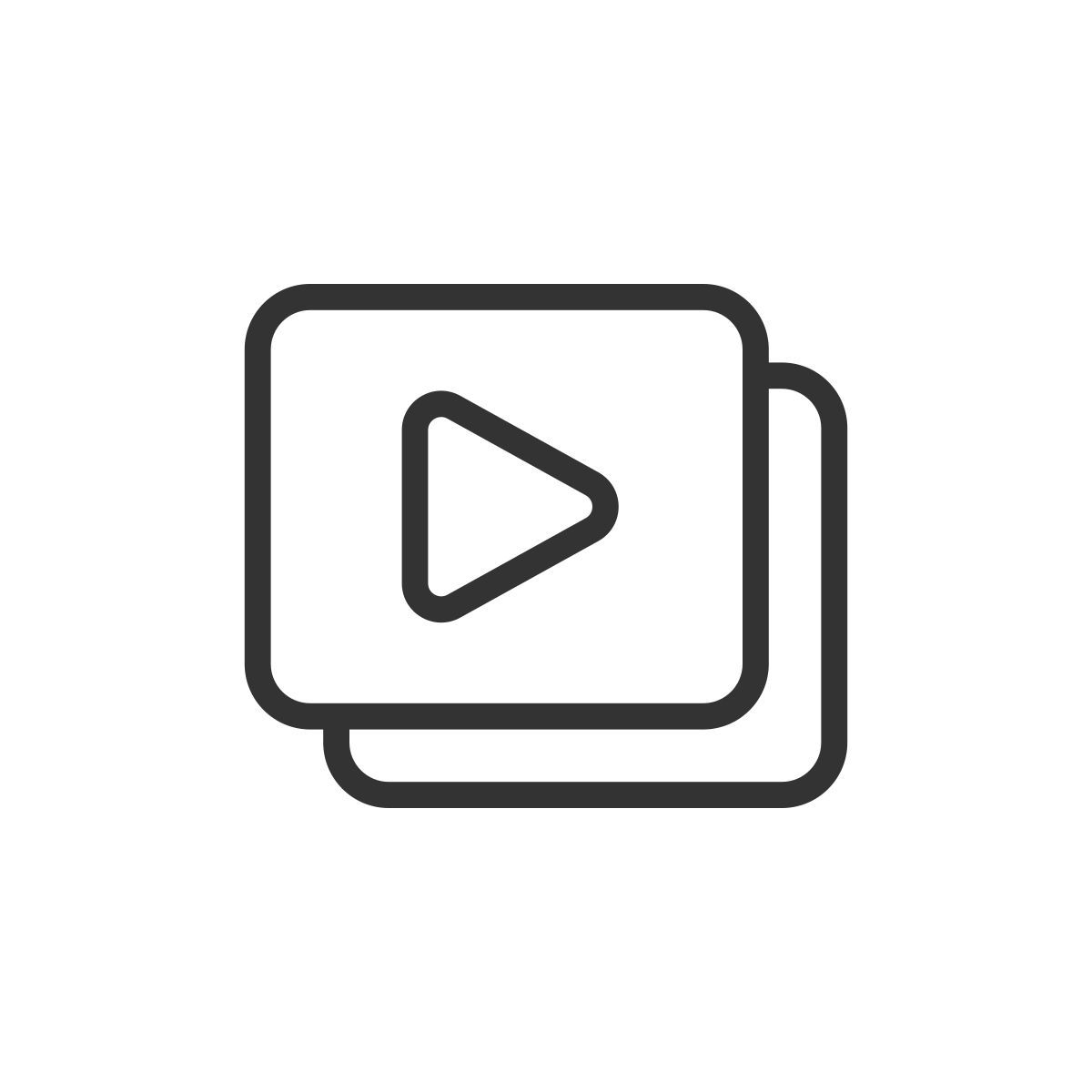 set of video files icon