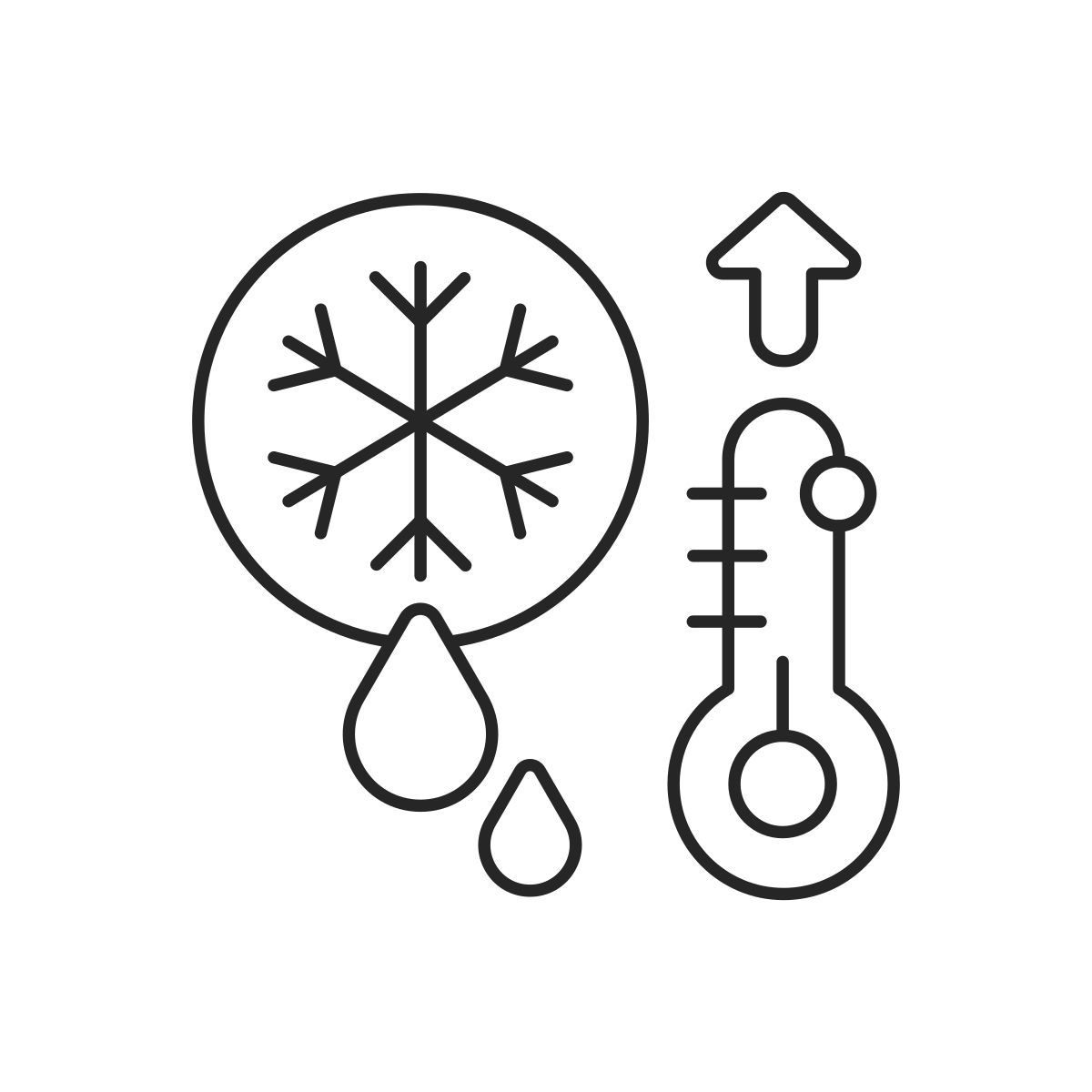 snow melting icon
