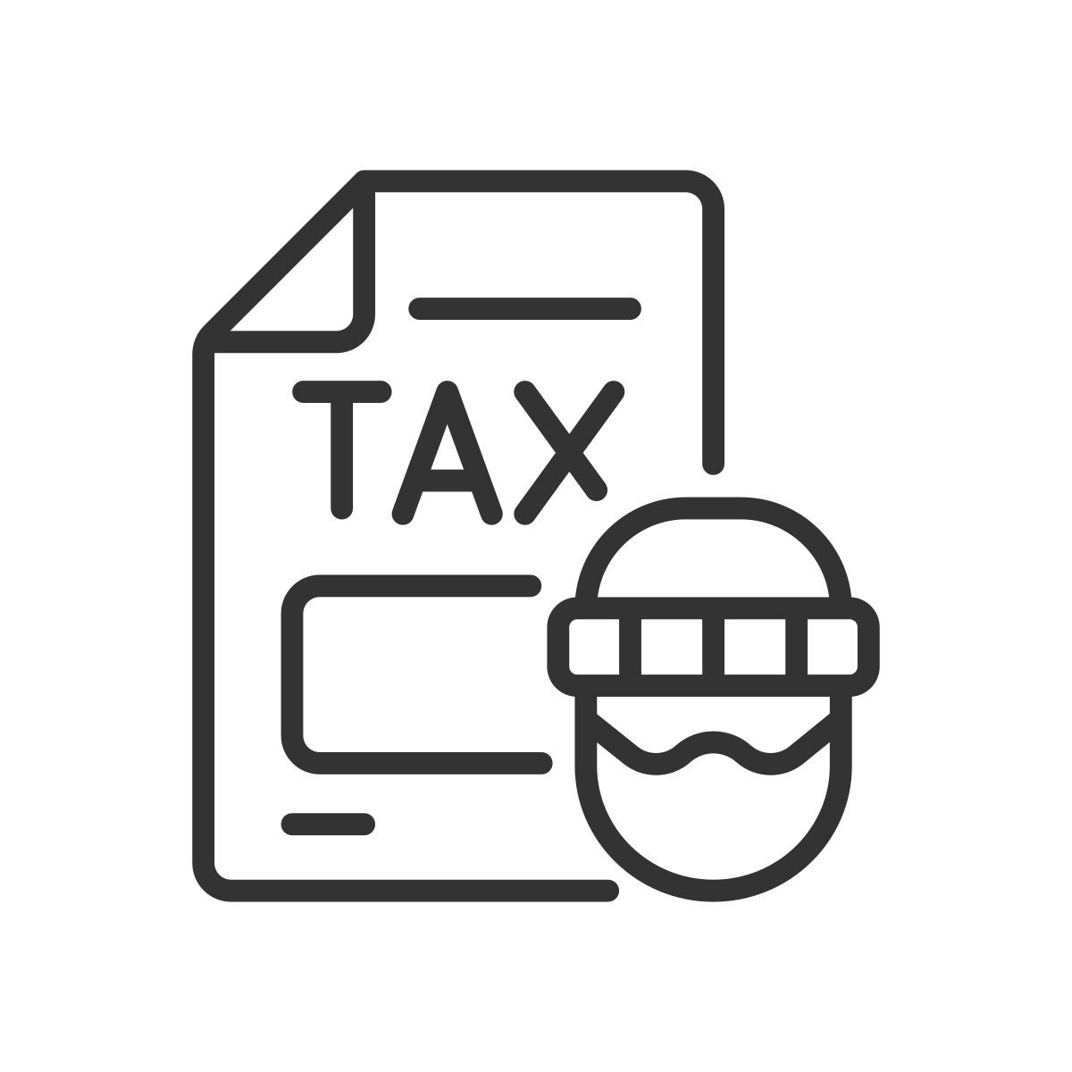 tax evasion linear icon icon