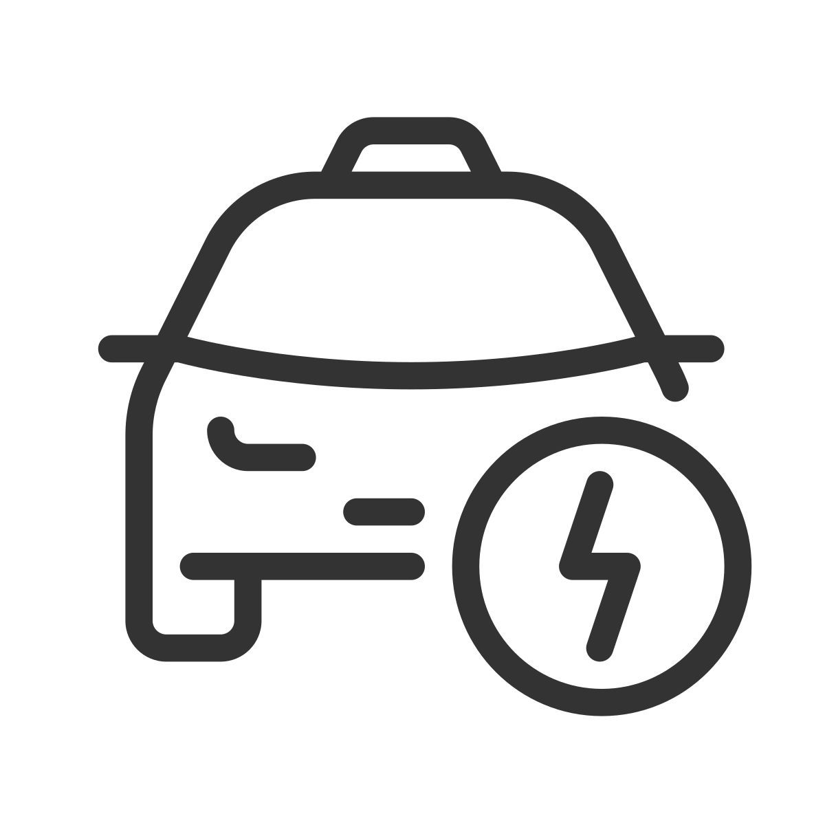 taxi and lightning icon