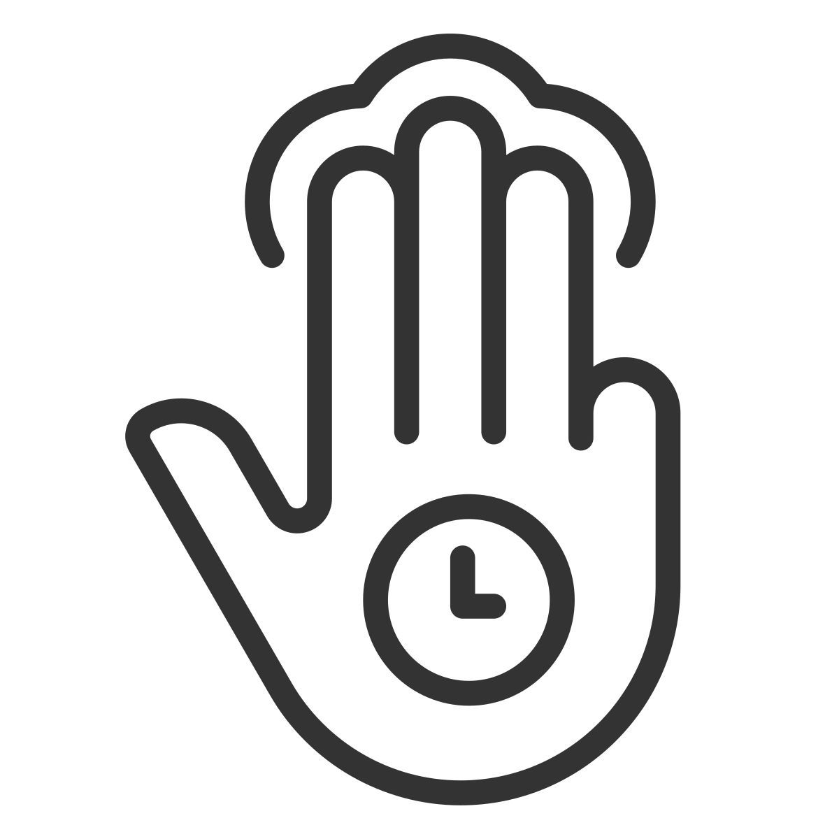 three finger holding icon