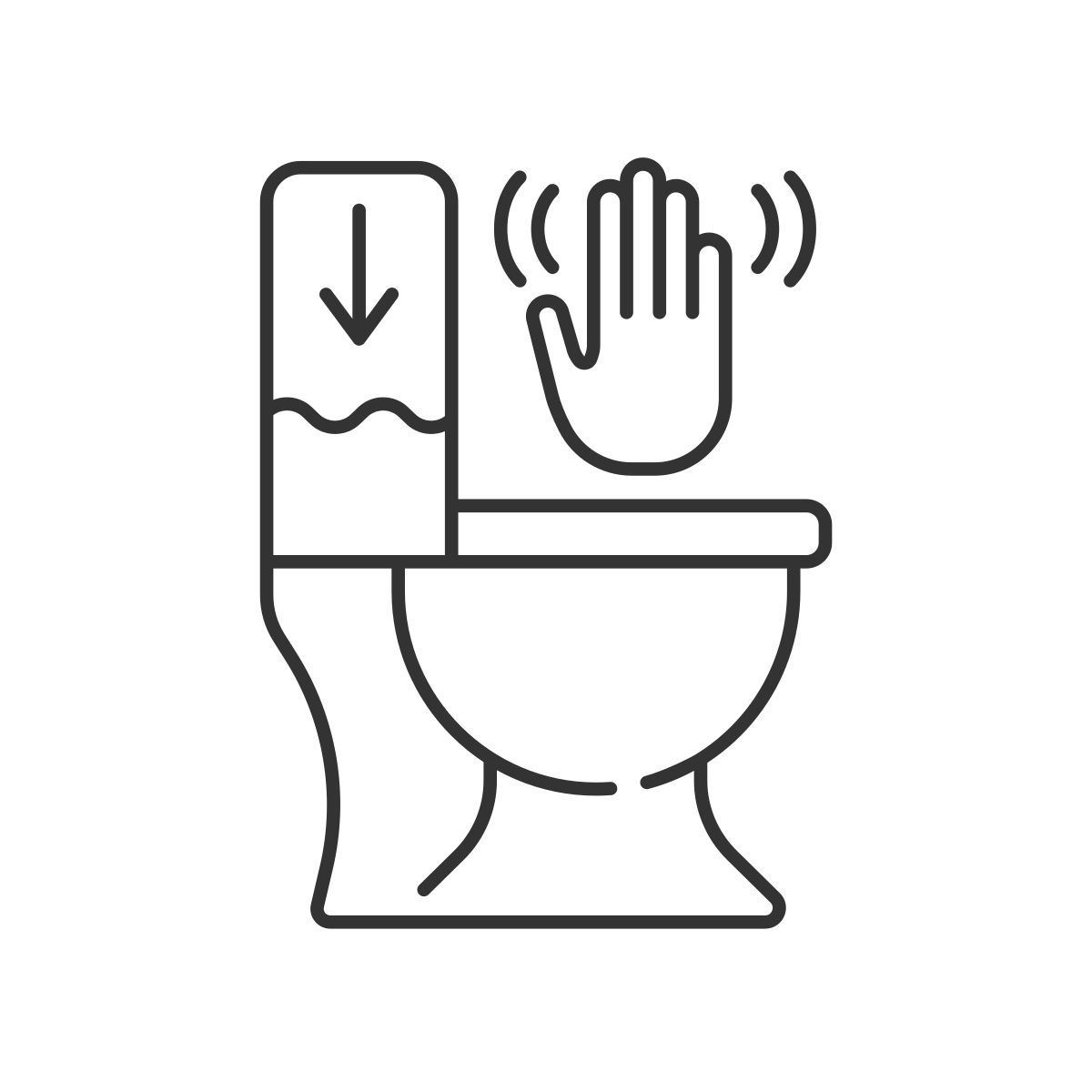 touchless toilet flush icon