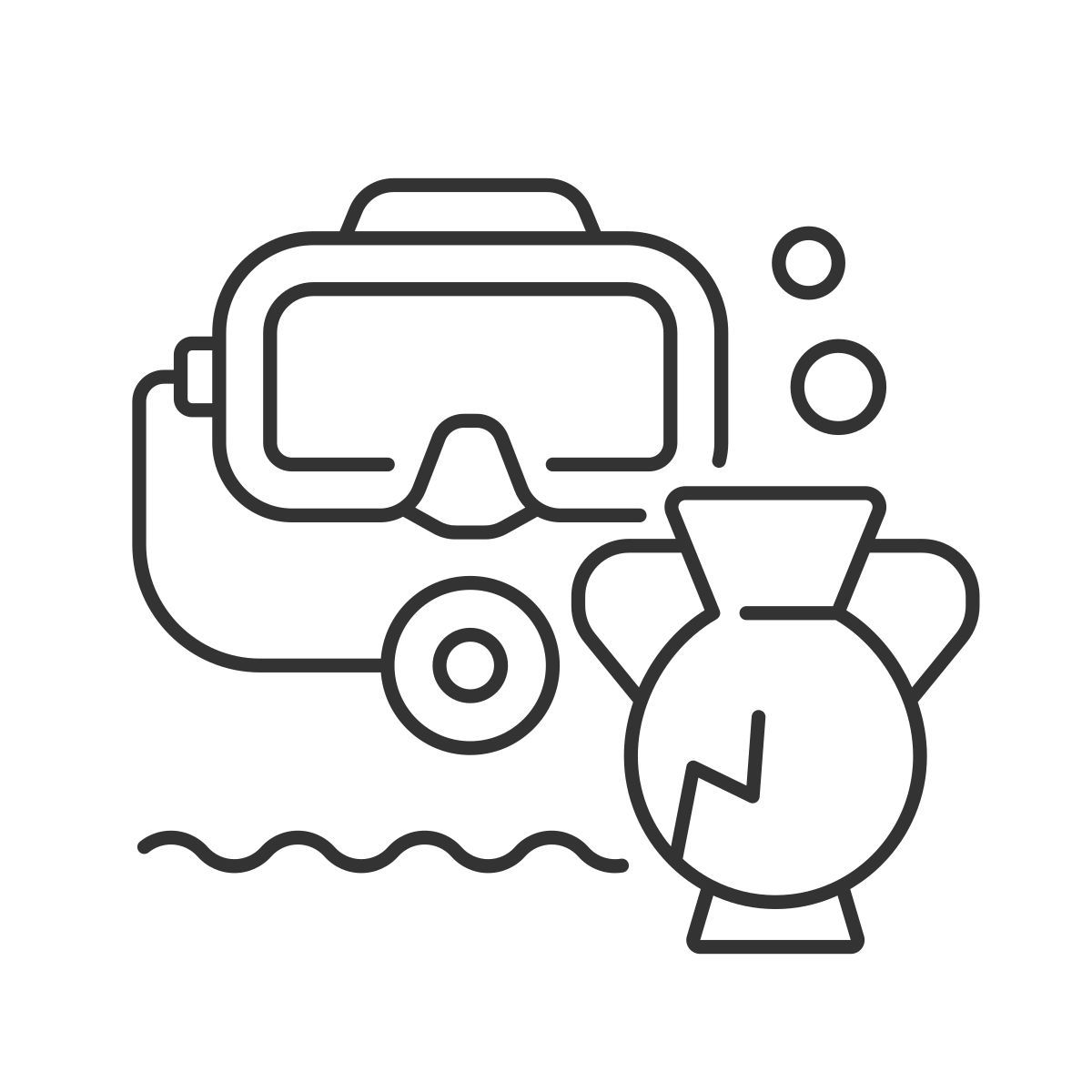 underwater archaeology icon