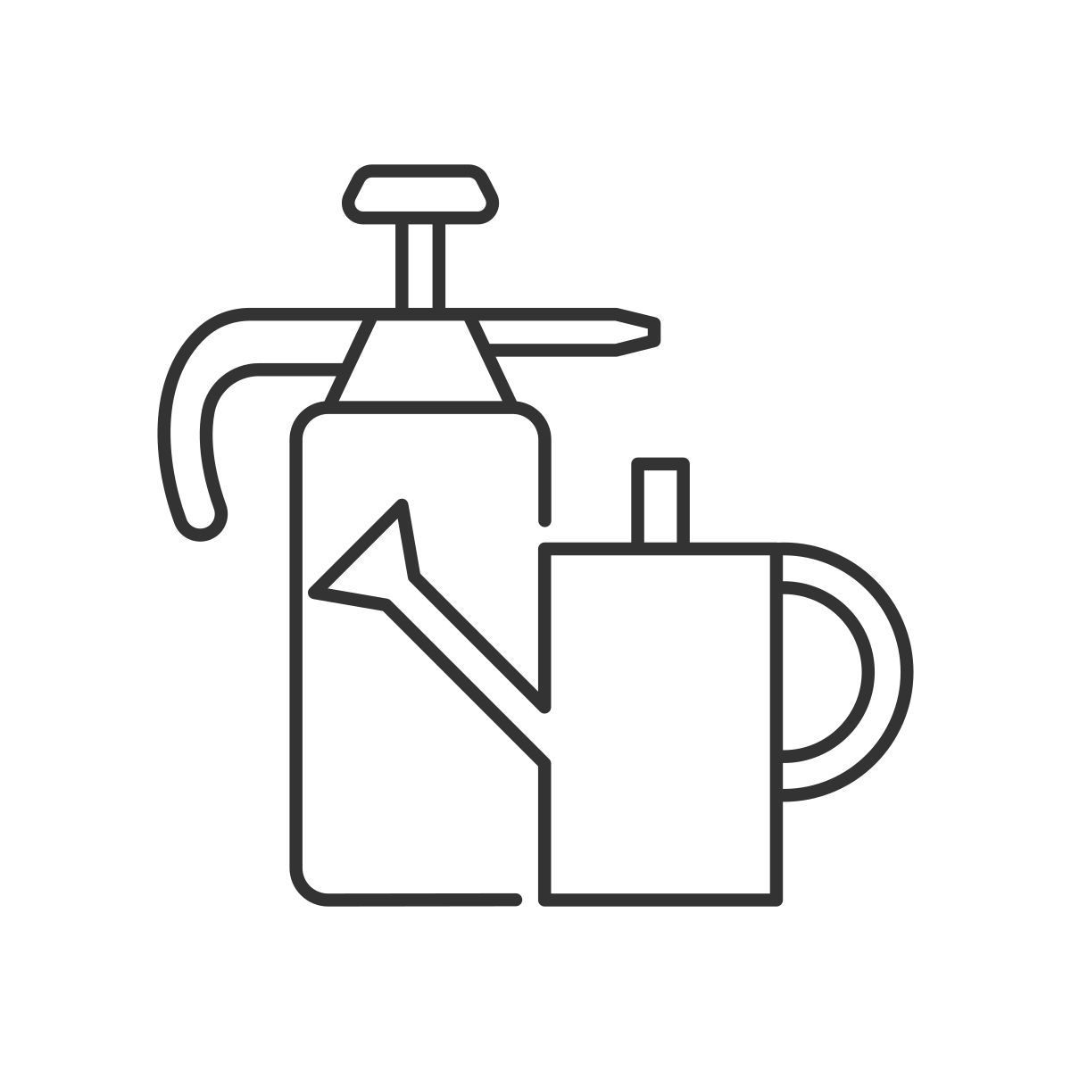 watering can and hand sprayer icon