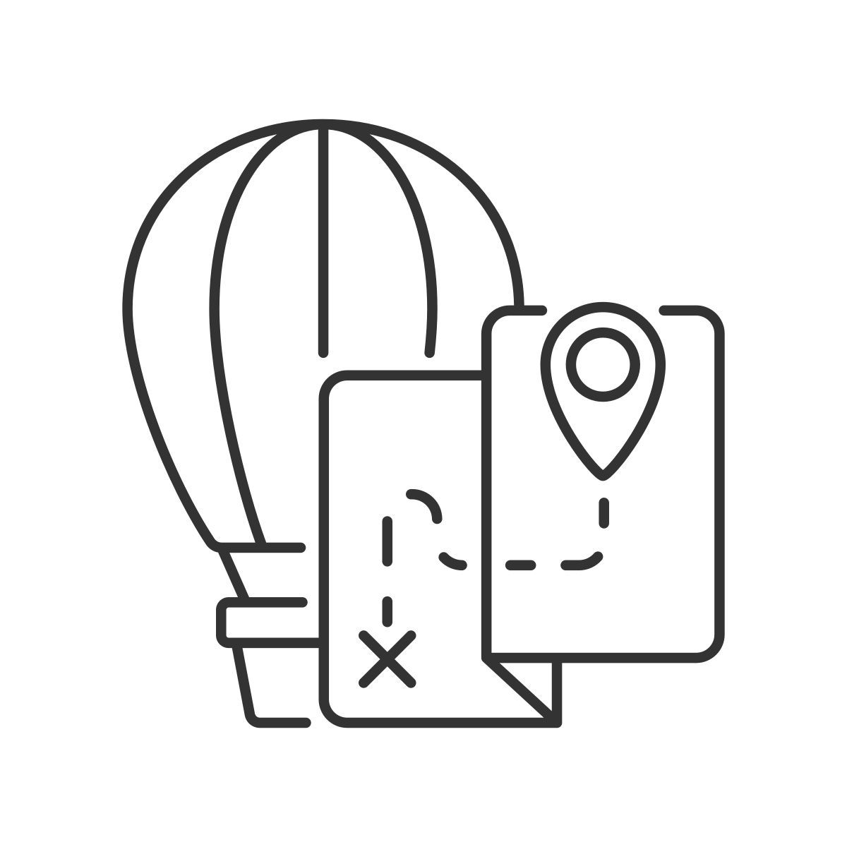 hot air balloon icon