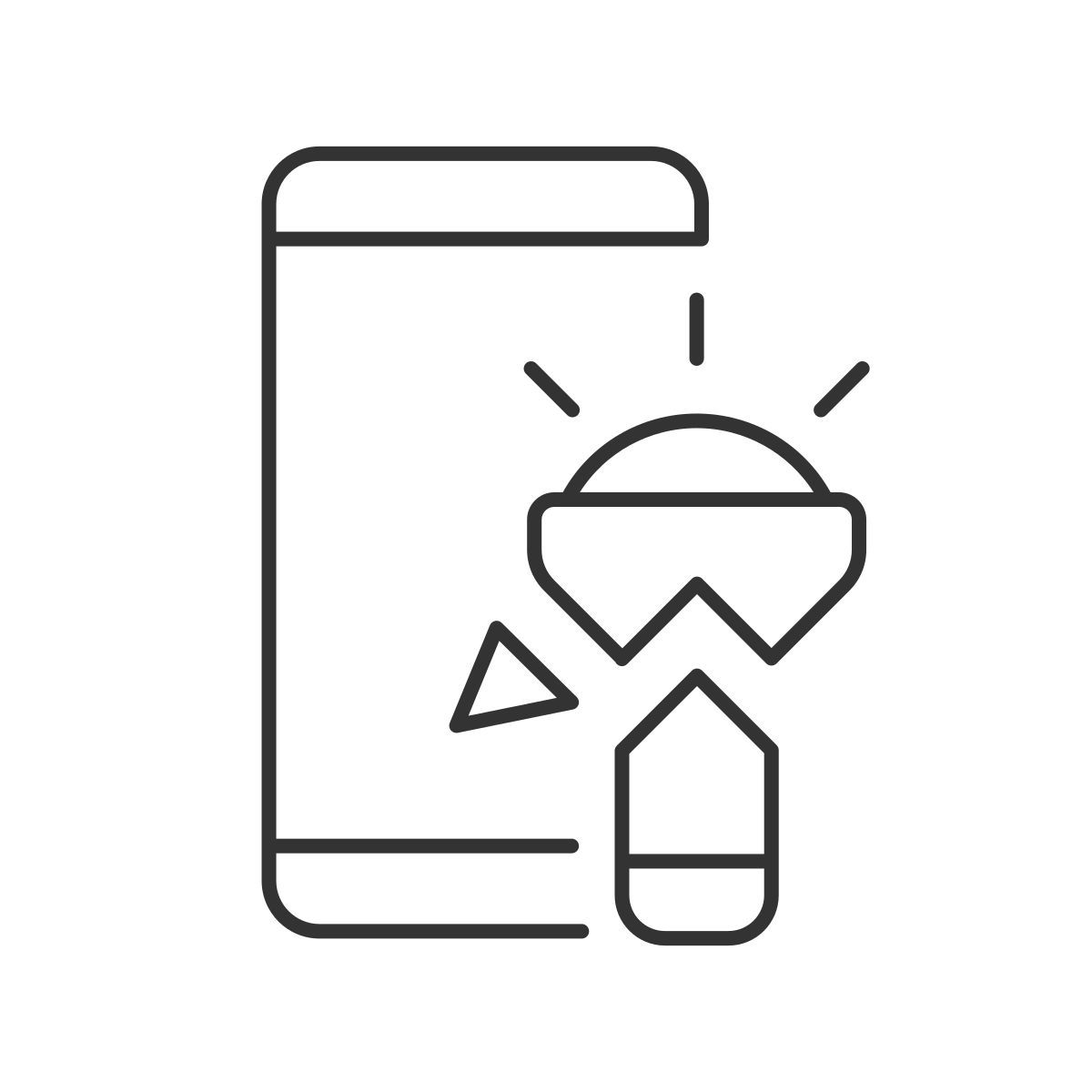 broken flashlight icon