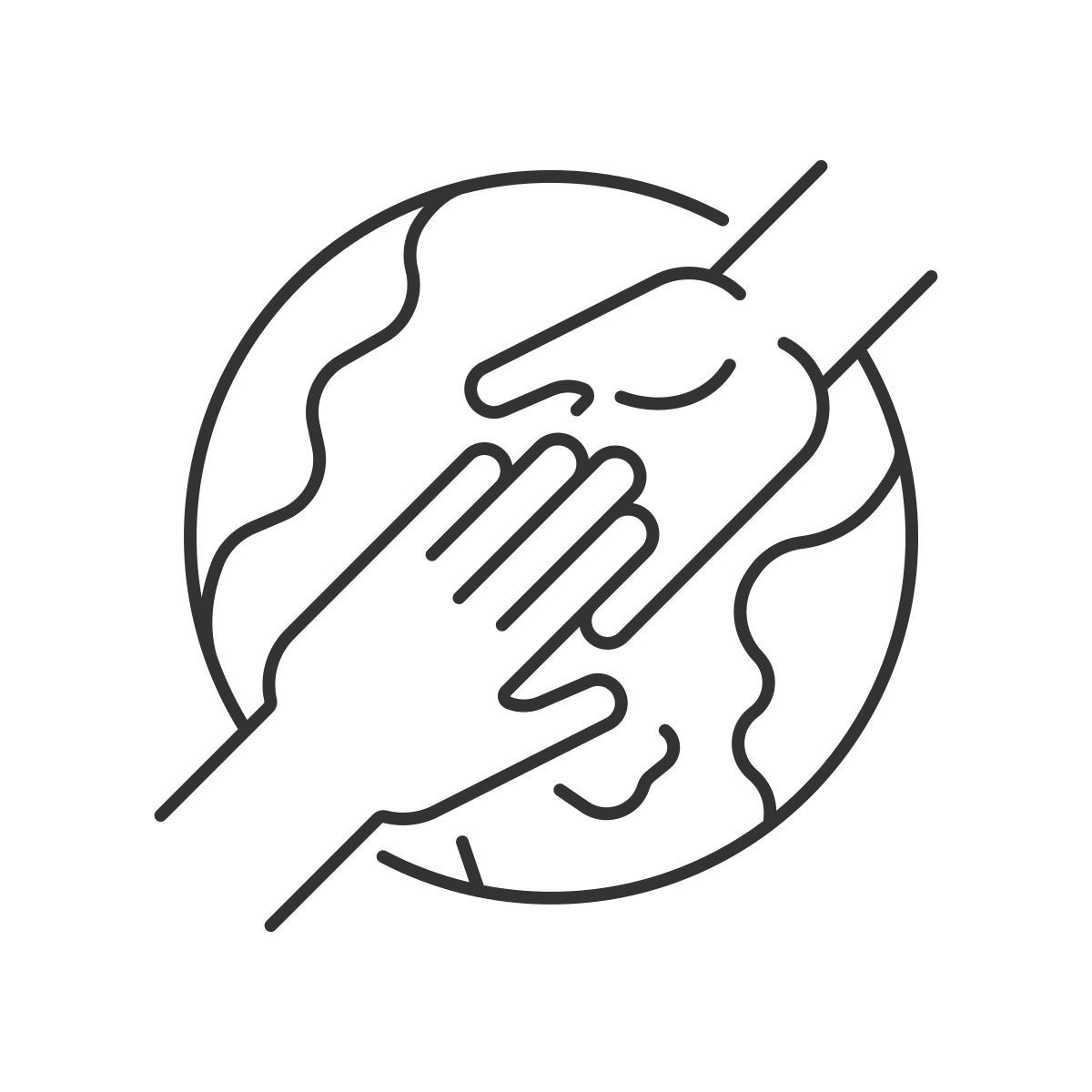 international volunteer cooperation icon