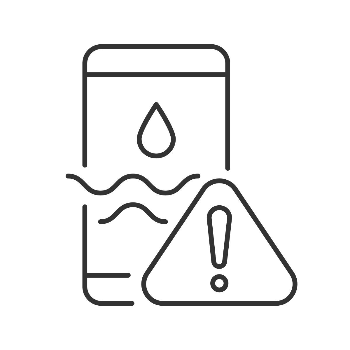 no waterproof icon