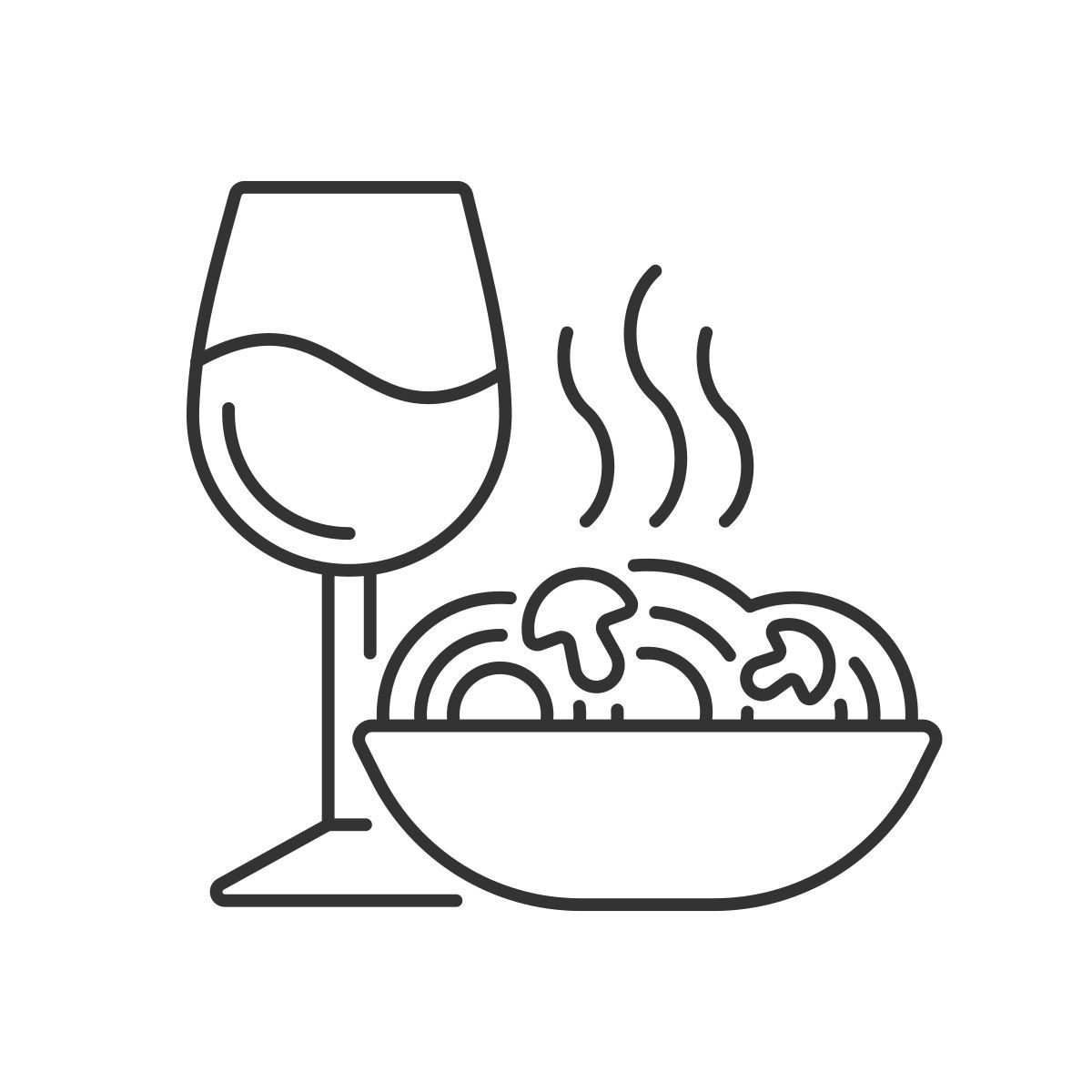 wine and pasta icon