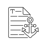 external Anchor-Text-copywriting-linear-outline-icons-papa-vector icon