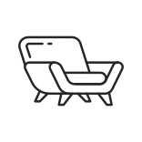 external Armchair-hygge-linear-outline-icons-papa-vector icon