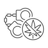 external Arrest-cannabis-linear-outline-icons-papa-vector icon