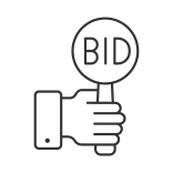 external Bidding-auction-linear-outline-icons-papa-vector-4 icon