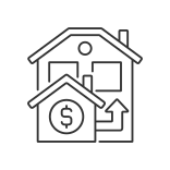 external Bridge-Loan-property-sale-linear-outline-icons-papa-vector icon