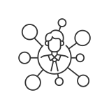 external Broker's-Connections-broker-services-linear-outline-icons-papa-vector icon