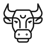 external Bull-Head-zodiac-signs-linear-outline-icons-papa-vector icon