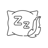 external Comfortable-And-Fresh-Pillow-insomnia-causes-linear-outline-icons-papa-vector icon