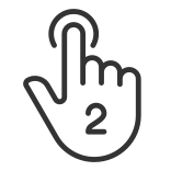 external Double-Touch-touch-gestures-linear-outline-icons-papa-vector icon