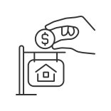 external Down-Payment-property-sale-linear-outline-icons-papa-vector icon