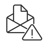 external Email-Warning-warning-linear-outline-icons-papa-vector icon