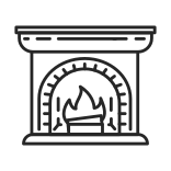 external Fireplace-hygge-linear-outline-icons-papa-vector icon
