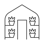 external Greenhouses-gardening-store-categories-linear-outline-icons-papa-vector icon