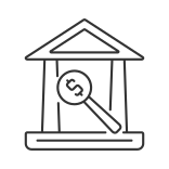 external House-Auction-auction-linear-outline-icons-papa-vector icon