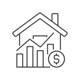 external House-Market-Prices-property-sale-linear-outline-icons-papa-vector icon