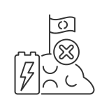 external Improper-Disposal-Prohibition-battery-recycling-linear-outline-icons-papa-vector icon