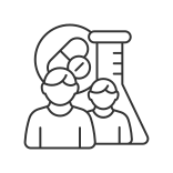 external Laboratory-Workers-clinical-research-linear-outline-icons-papa-vector icon