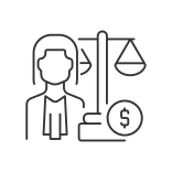 external Lawyer-finance-careers-and-jobs-linear-outline-icons-papa-vector icon