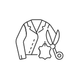 external Leather-And-Suede-Repair-clothing-alteration-and-repair-service-linear-outline-icons-papa-vector icon