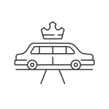 external Limousine-Service-taxi-service-linear-outline-icons-papa-vector icon