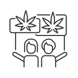external Marijuana-Legalization-Demonstration-cannabis-linear-outline-icons-papa-vector icon