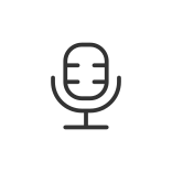 external Microphone-photo-and-video-linear-outline-icons-papa-vector icon