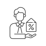 external Mortgage-Broker-broker-services-linear-outline-icons-papa-vector icon