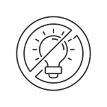 external No-Bright-Light-insomnia-causes-linear-outline-icons-papa-vector icon