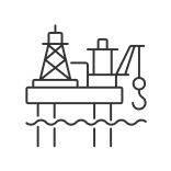 external Offshore-Oil-Platform-marine-industry-linear-outline-icons-papa-vector icon
