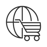 external Online-Shopping-globe-linear-outline-icons-papa-vector icon