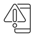 external Phone-Warning-warning-linear-outline-icons-papa-vector icon