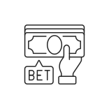 external Placing-Bet-sports-betting-linear-outline-icons-papa-vector icon