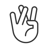 external Praying-For-Good-Luck-hand-gesture-linear-outline-icons-papa-vector icon