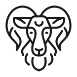 external Ram-Head-zodiac-signs-linear-outline-icons-papa-vector icon