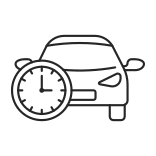 external Rent-by-Hour-car-sharing-linear-outline-icons-papa-vector icon